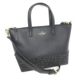 Kate Spade Black Glitter Purse and Card Holder